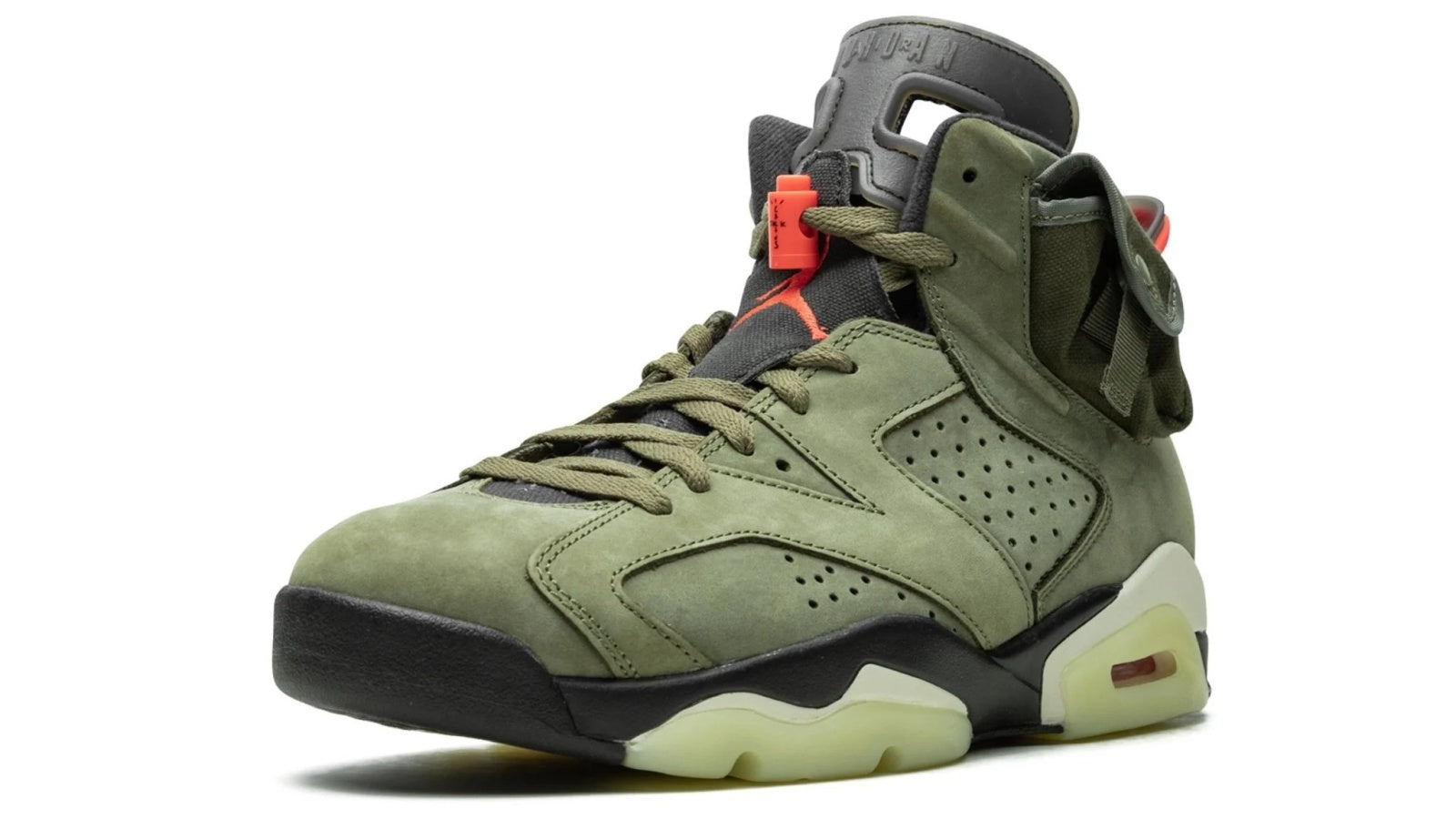 Travis Scott x Air Jordan 6 Retro Cactus Jack - Olive Nubuck Collaboration