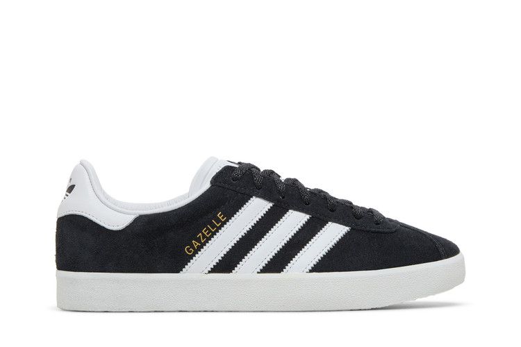 adidas Gazelle 85 'Black White' — Core Black/Cloud White/Gold Metallic (IE2166)