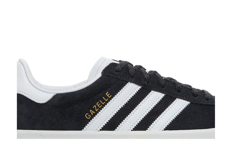 adidas Gazelle 85 'Black White' — Core Black/Cloud White/Gold Metallic (IE2166)