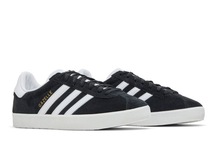 adidas Gazelle 85 'Black White' — Core Black/Cloud White/Gold Metallic (IE2166)