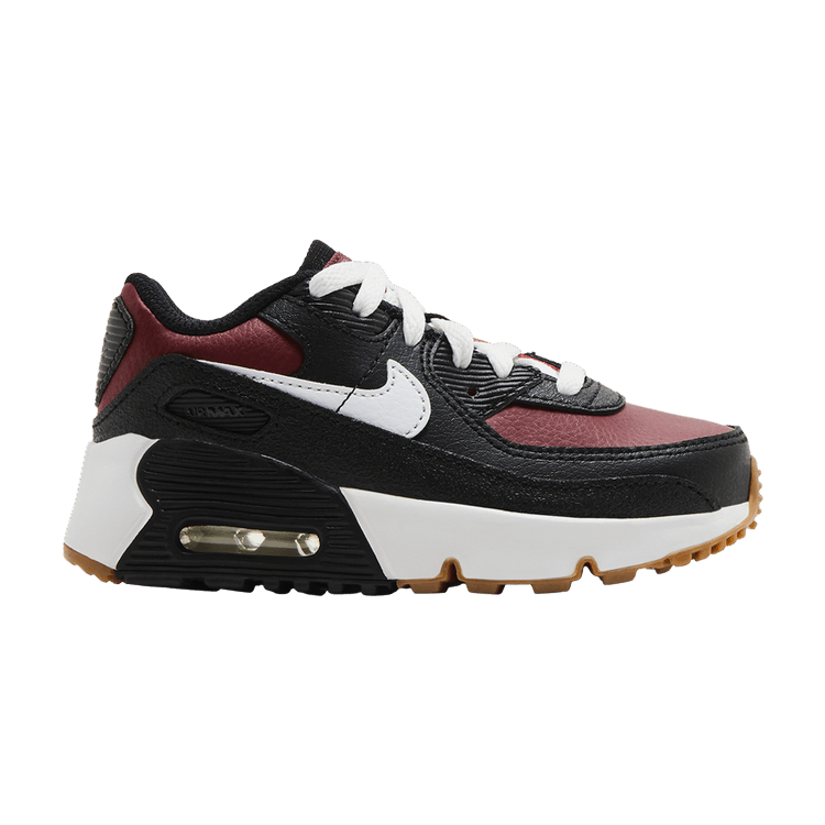 Nike Air Max 90 Leather TD 'Black Team Red' — Black/Team Red/Gum Light Brown/White