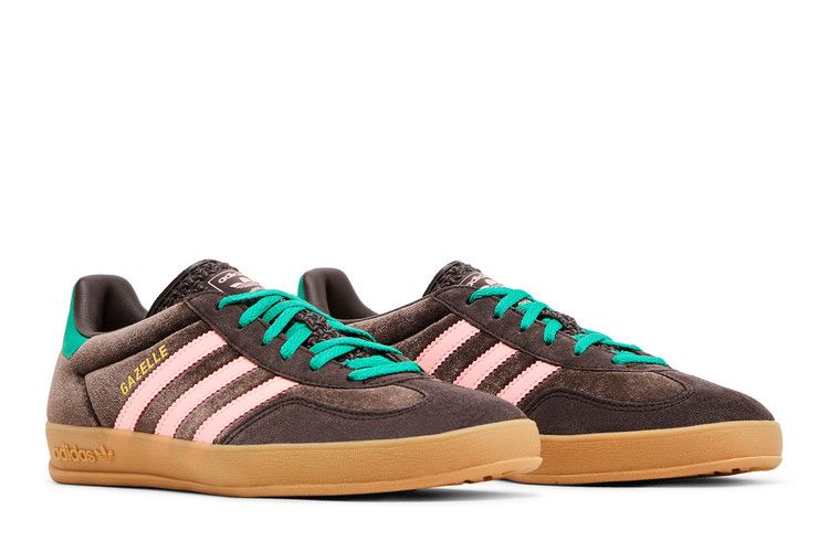 adidas Wmns Gazelle Indoor 'Dark Brown Pink Green Velvet'