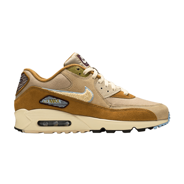 Nike Air Max 90 'Varsity Pack' — Muted Bronze/Royal Tint/Desert/Light Cream