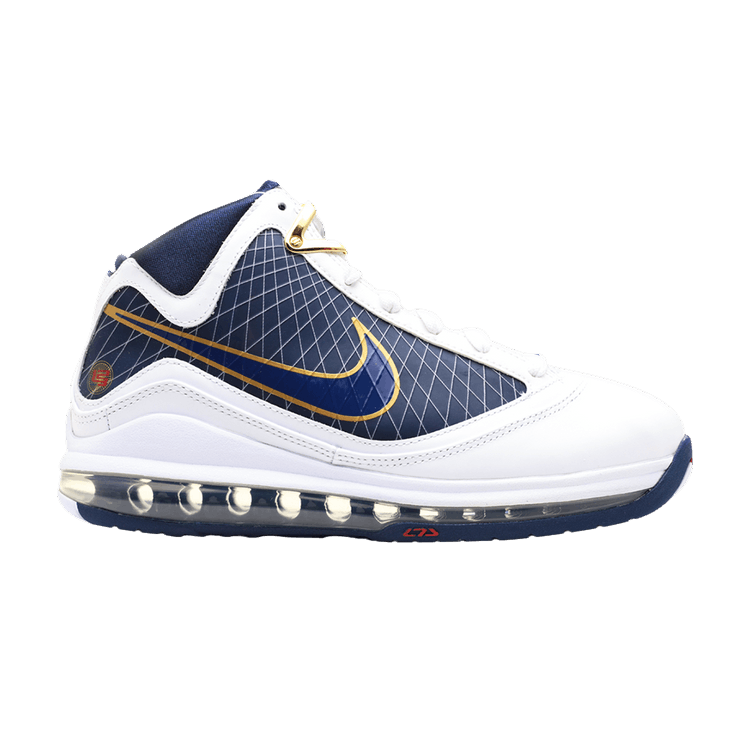 Nike Air Max Lebron 7 GS 'White Midnight Navy'