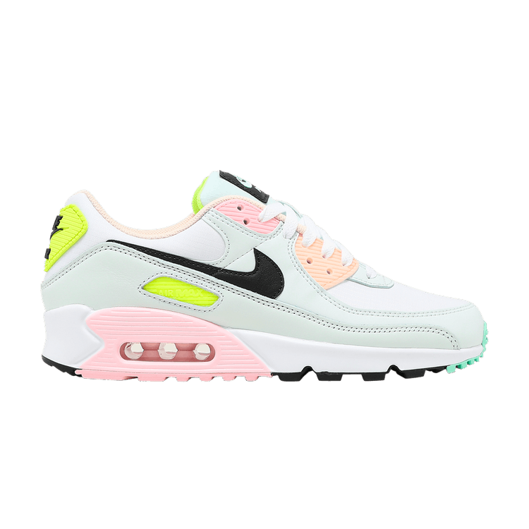 Nike Wmns Air Max 90 'Easter' — White/Volt/Green Glow/Black