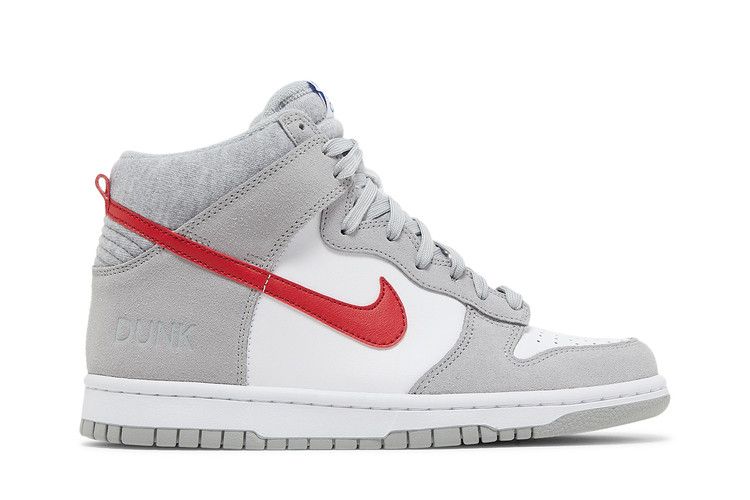 Nike Dunk High SE GS 'Athletic Club - Light Smoke Grey Gym Red'