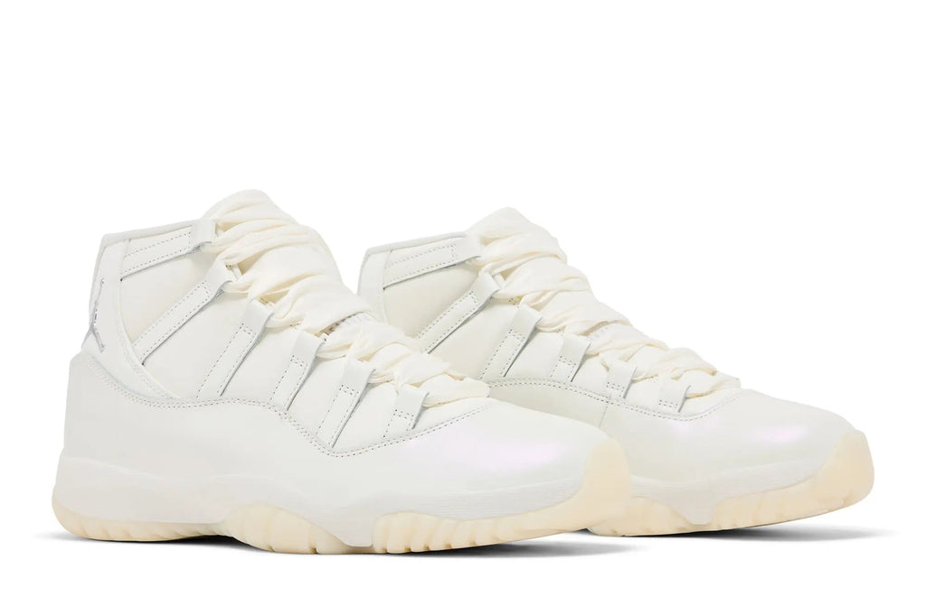 Women's Air Jordan 11 Retro 'Pearl Grand Finale' - Sail Leather Basketball Shoes
