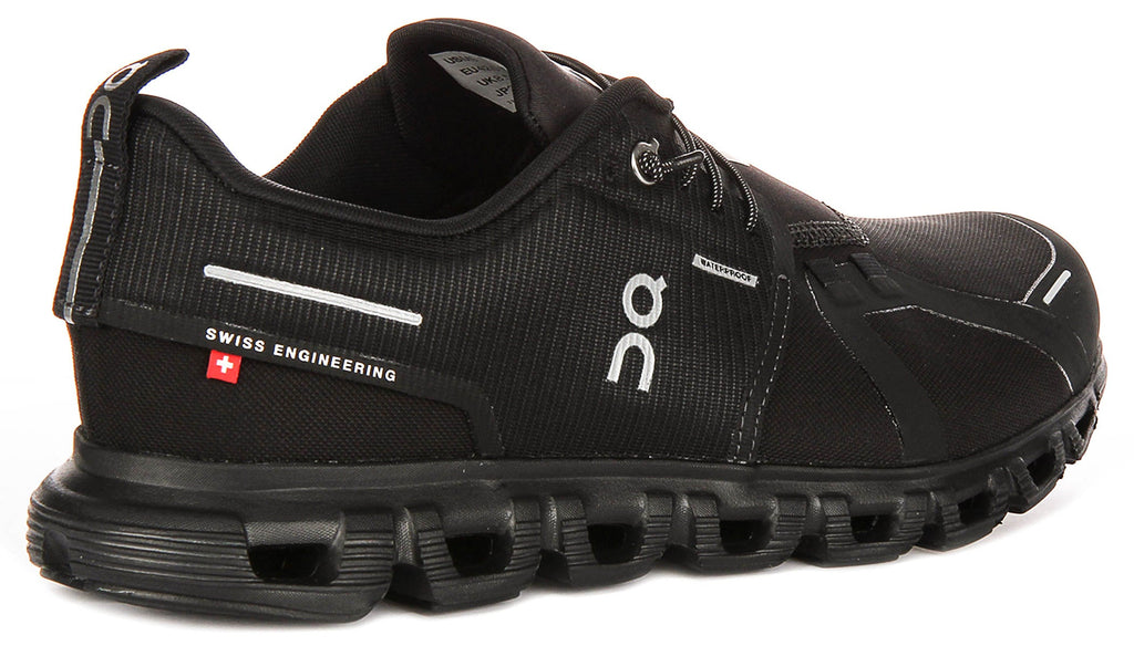 On Running Cloud 6 Waterproof In Black Black For Women