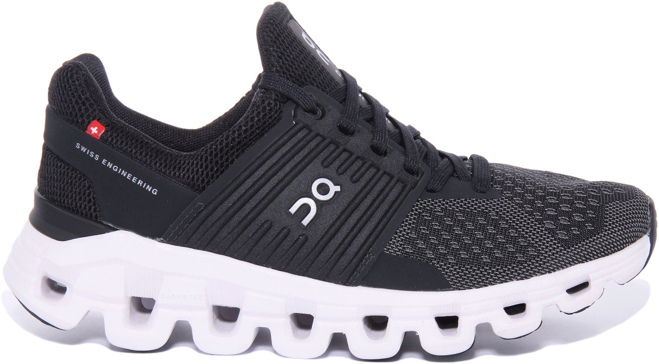 On Running Cloudswift In Black Grey For Women