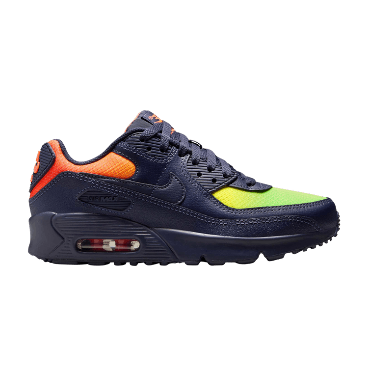 Nike Air Max 90 Leather GS 'Blackened Blue Lemon Venom'