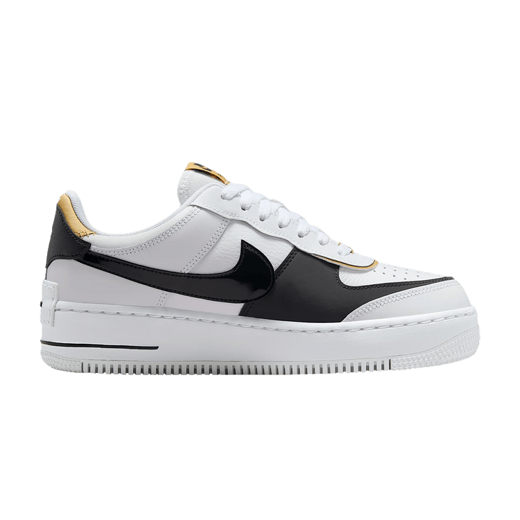 Nike Wmns Air Force 1 Shadow 'White Black Metallic Gold'