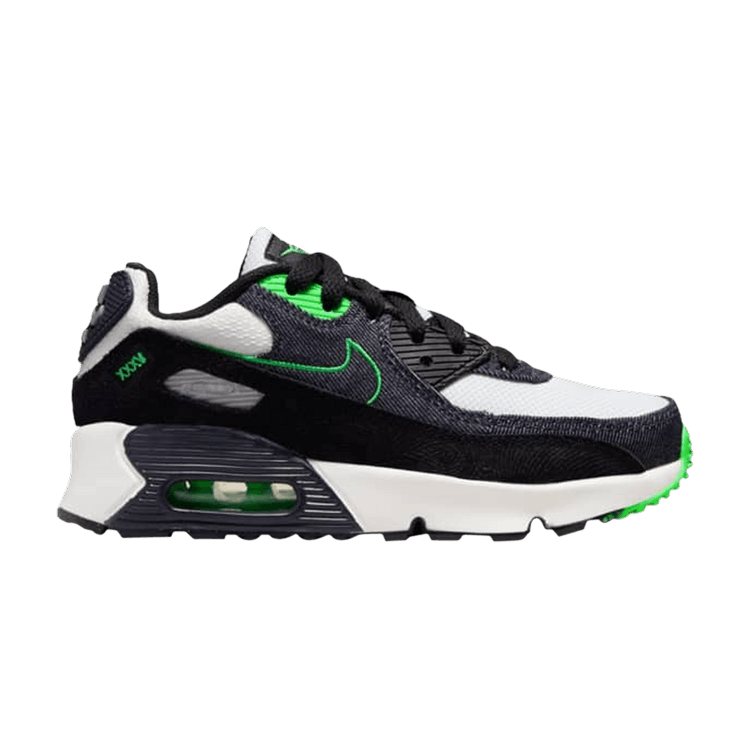 Nike Air Max 90 Leather SE PS 'Black Scream Green'